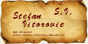 Stefan Vitorović vizit kartica